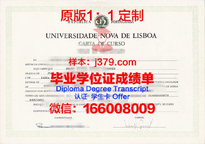 里斯本大学毕业证模板(里斯本大学申请条件)